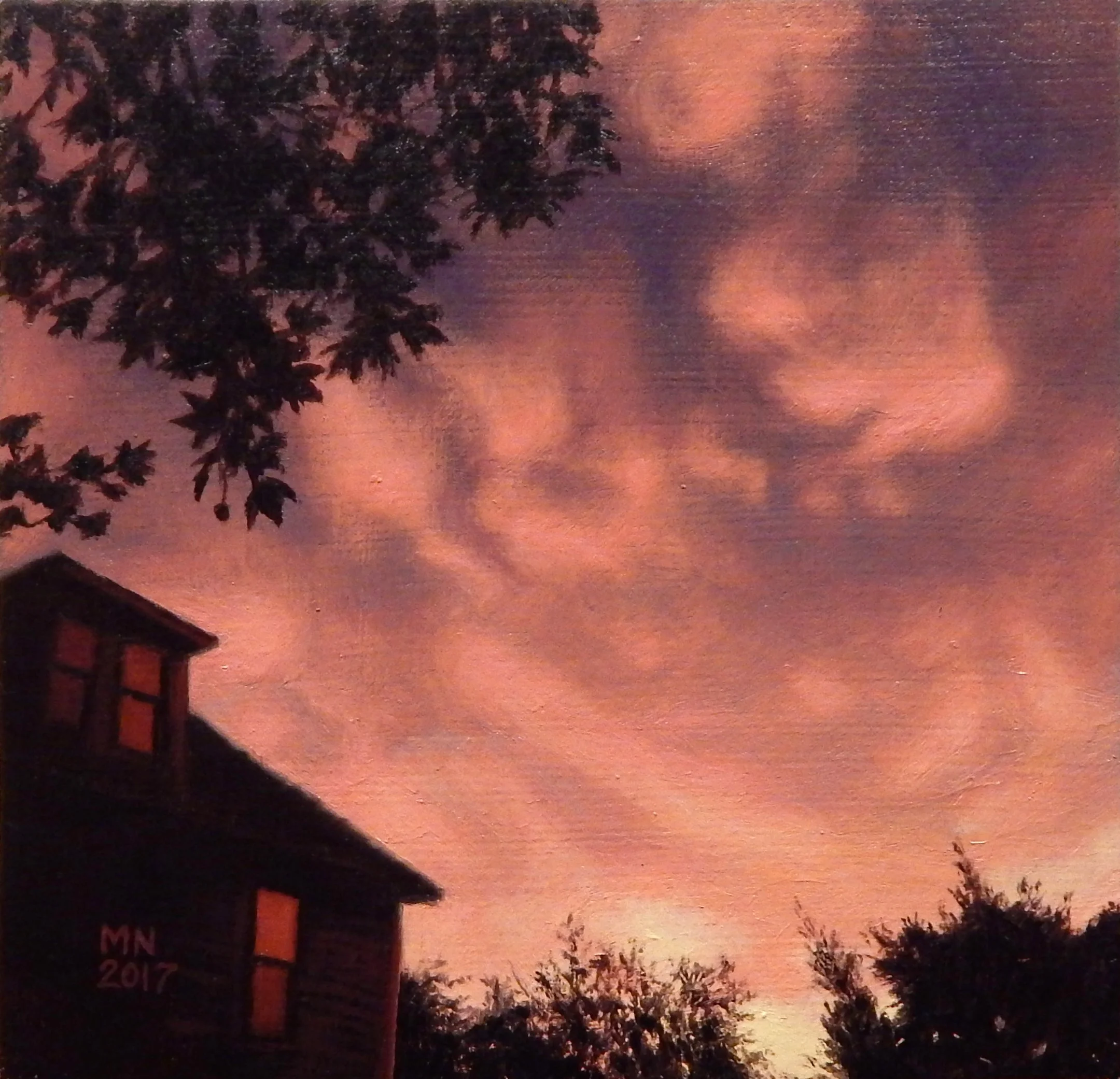 "After the Storm" Oil on Board 4.5" x 4.5" - SOLD