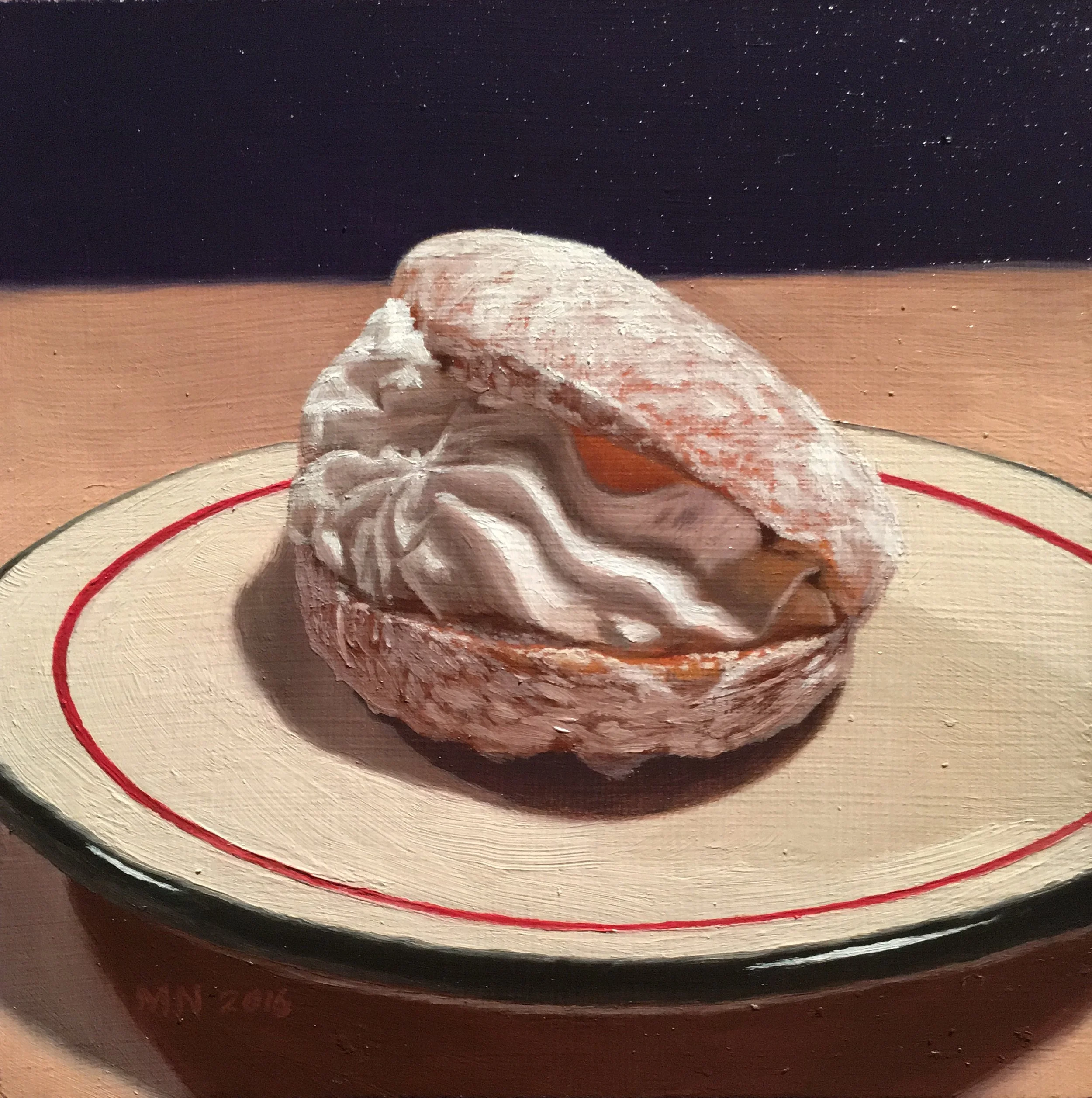 "Vanilla Cut Cream" Oil on Board 4.5" x 4.5" - SOLD