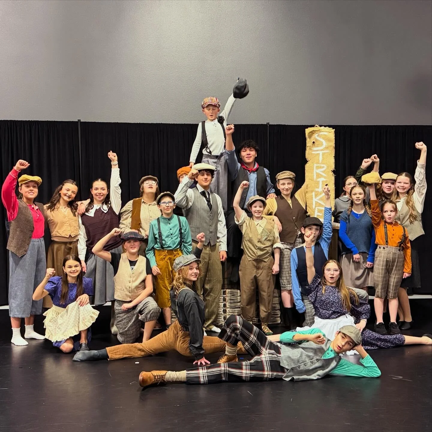 One for all and all for one! 

Newsies JR opens next week, get your tickets online now, link in bio, or at the door before the show. Performances Saturday, March 7 at 2:00 and 7:00 pm at the Canby High School auditorium.

#youththeatre #newsies #alle