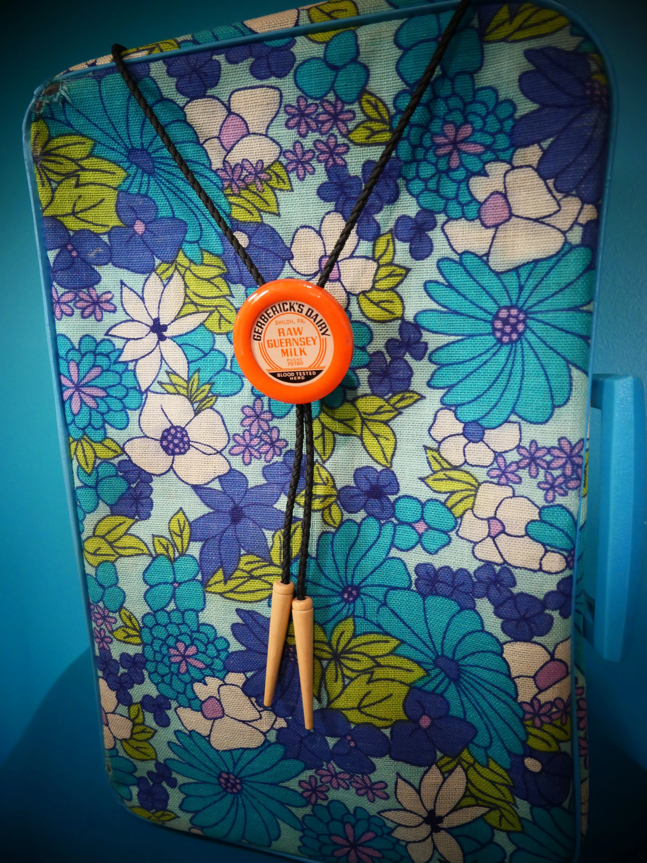 Gerbericks Dairy Shiloh,PA Vintage Milk Cap Bolo Tie