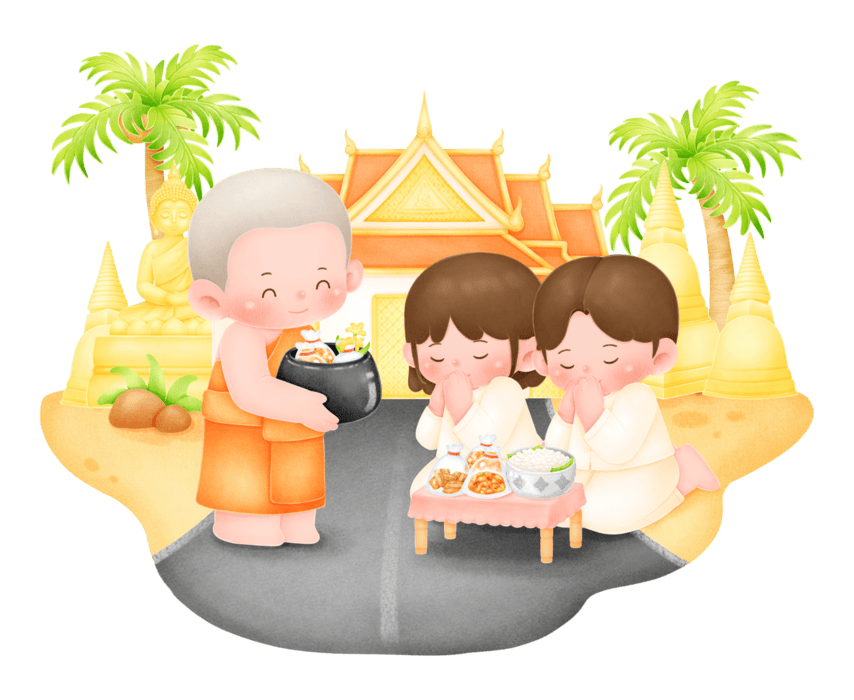 Traditional Monk Blessing Ceremony