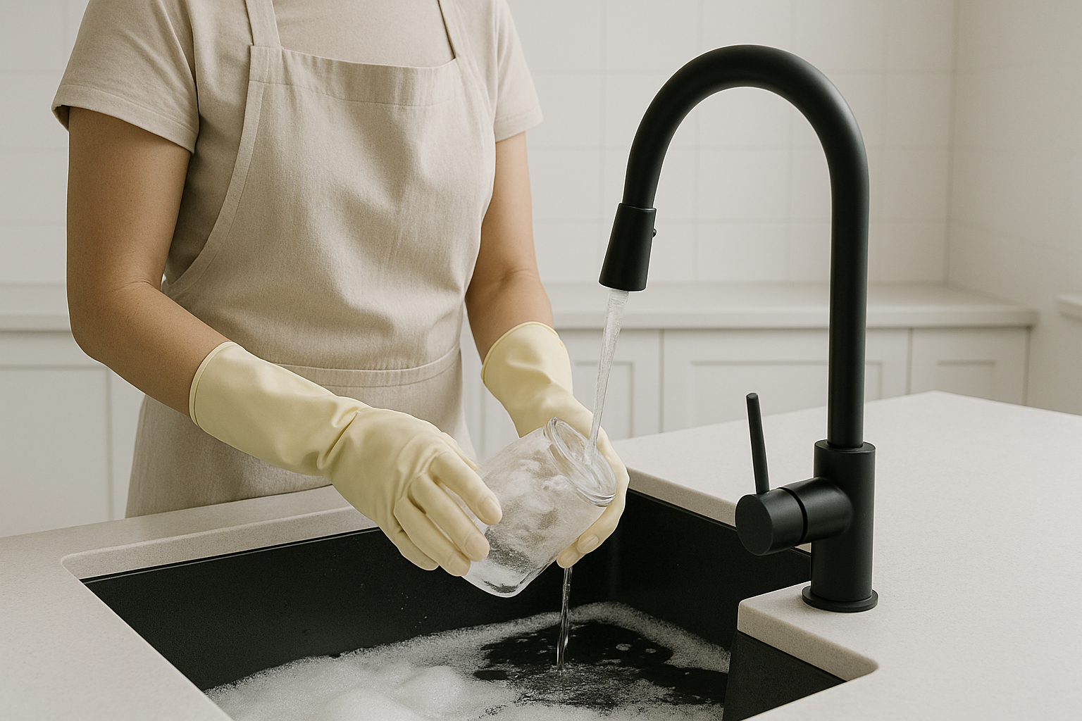 eco friendly kitchen cleaning washing glass jar safely Bay Area