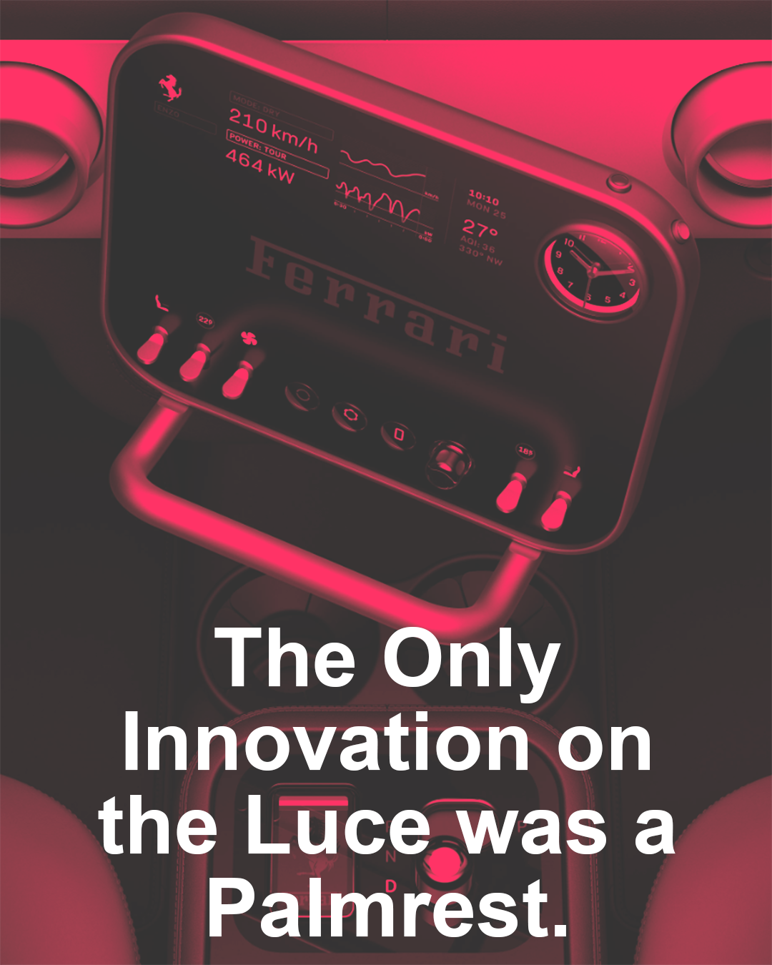 The Only Real Innovation in the Ferrari Luce Is a Palm Rest