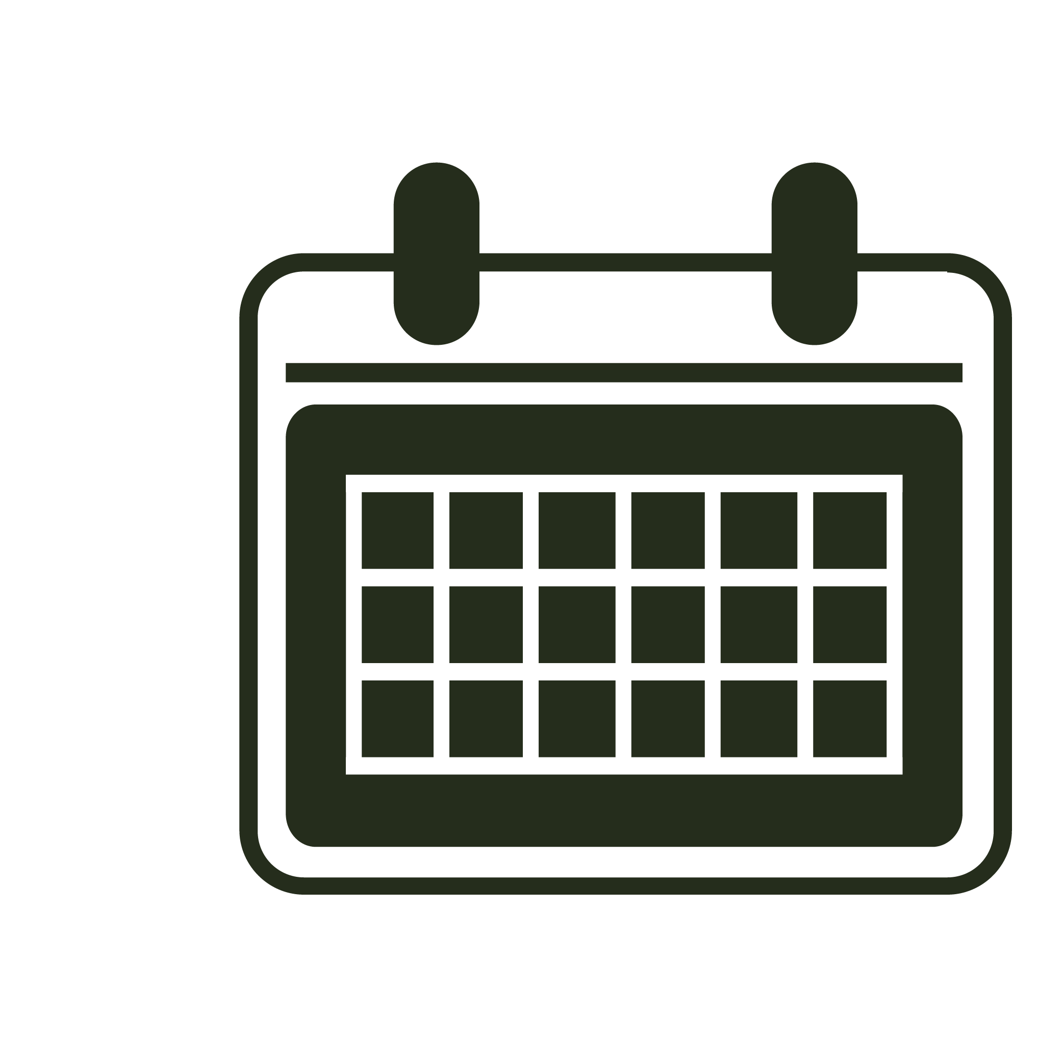 Black icon of a stove with a cooktop and oven in a minimalist line drawing style.