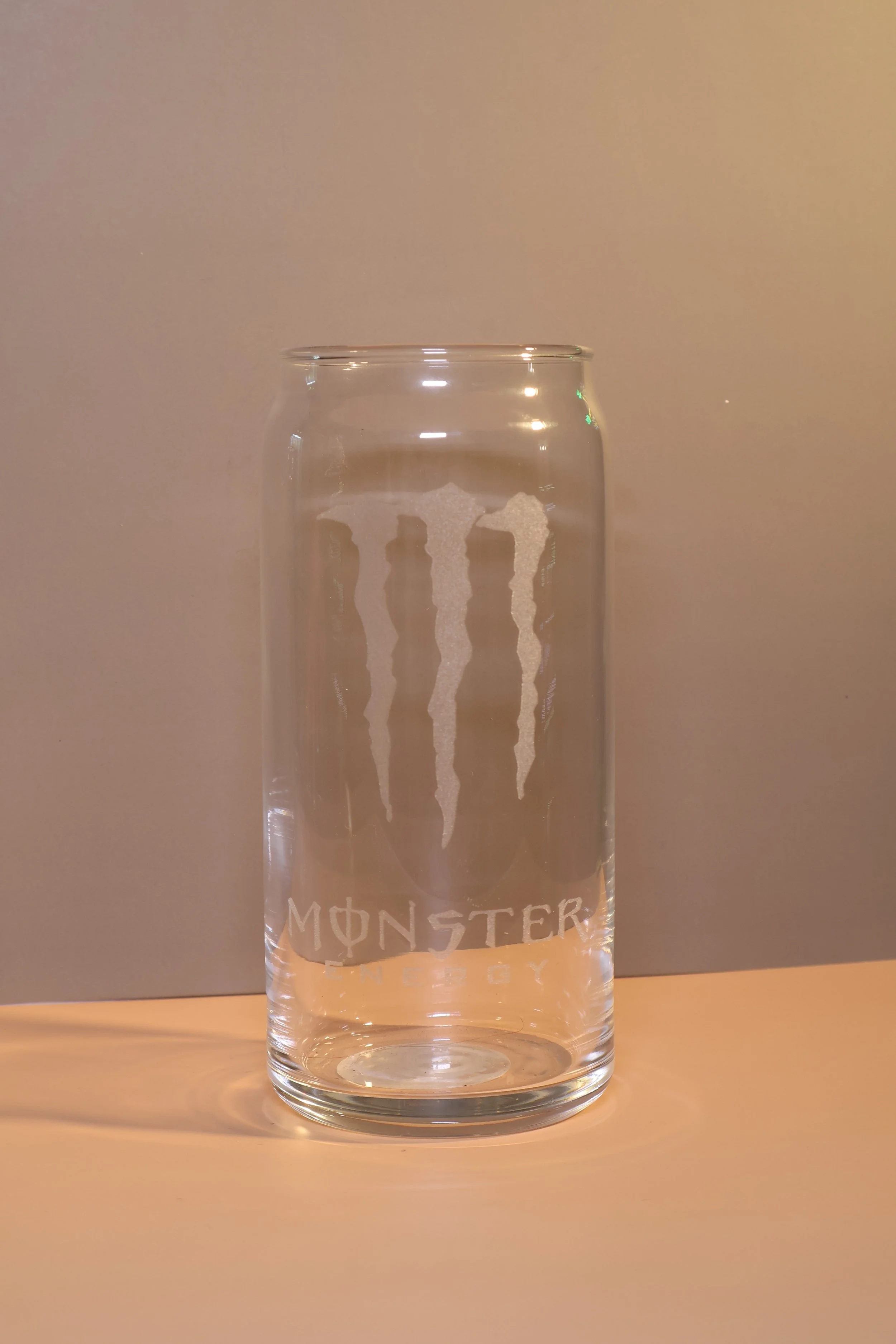 "M" Custom Engraved Glass