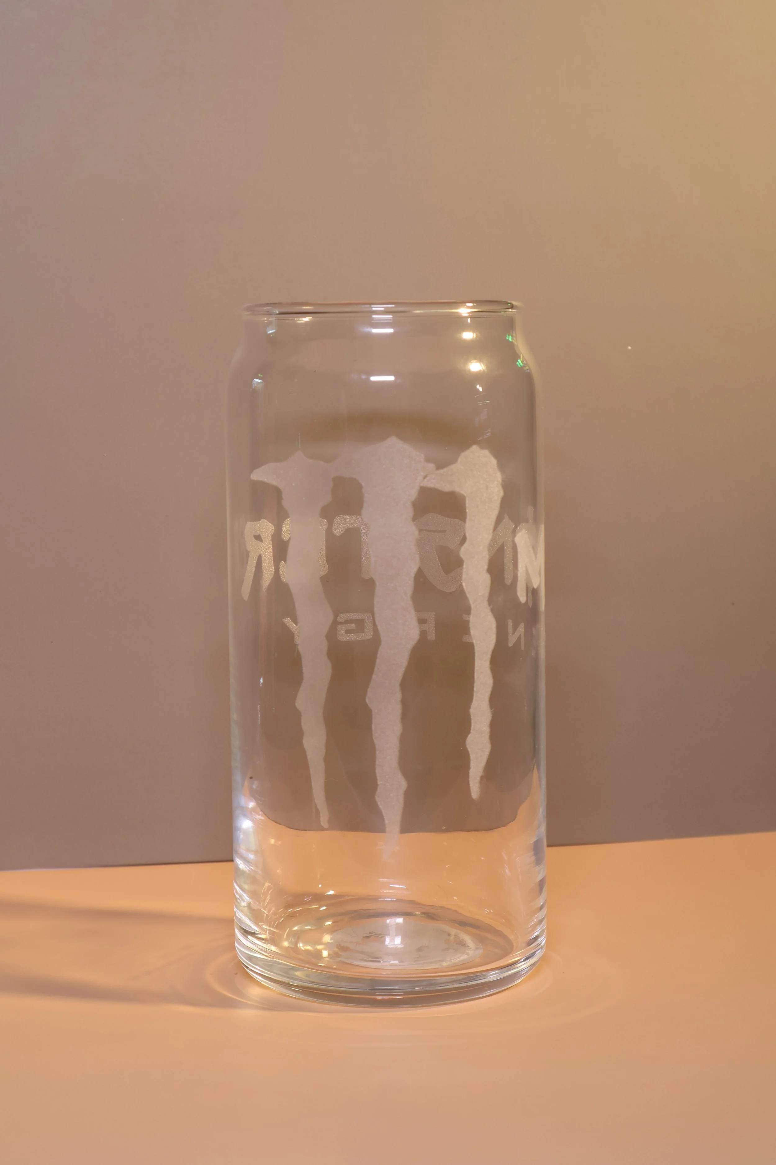 "M" Monster Custom Engraved Glass