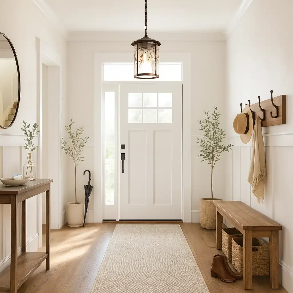 Warm &amp; Minimal Entryway Ideas for a Clutter-Free Home