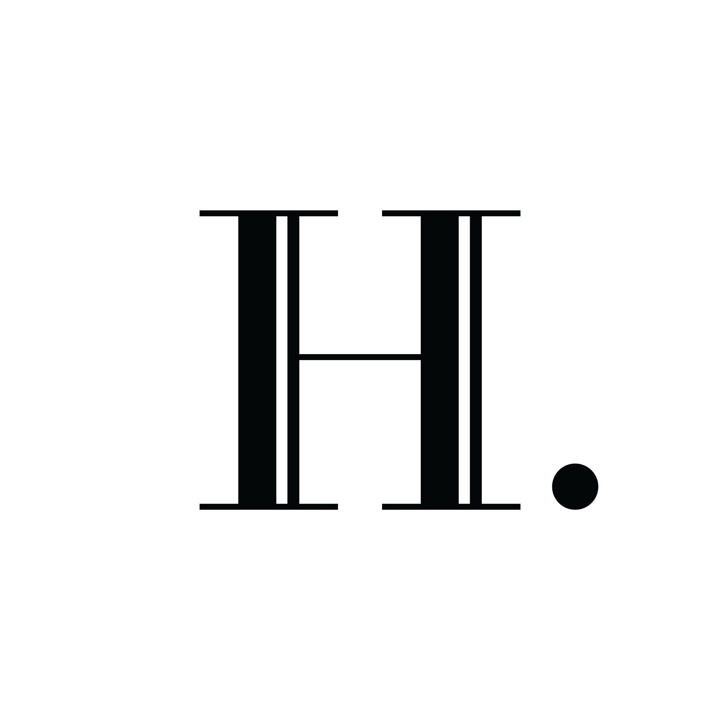 Black letter H with a period underneath, on a transparent background.