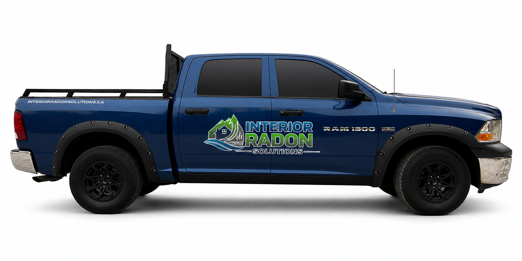 Interior Radon Solutions service truck for professional radon testing and mitigation in the West Kootenay.