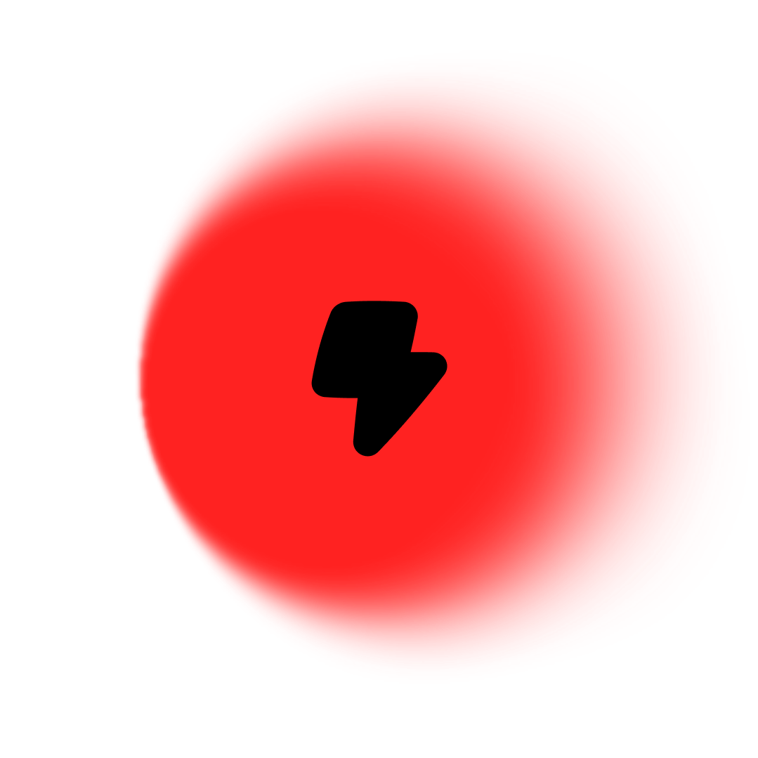 A red circular icon with a black lightning bolt symbol in the center, indicating a power or electricity-related warning or alert.