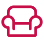 Icon of a pink sofa or armchair