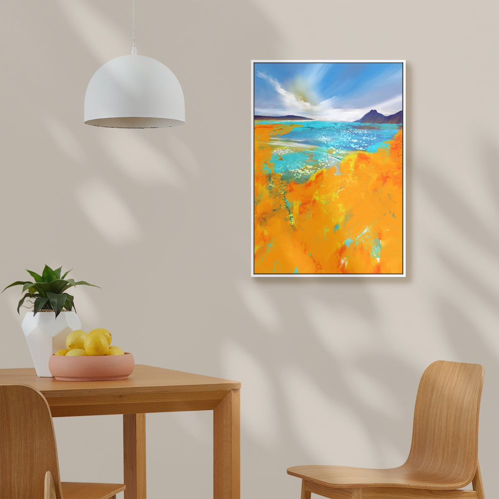 Fire Bay Vibrant Landscape Art Print
