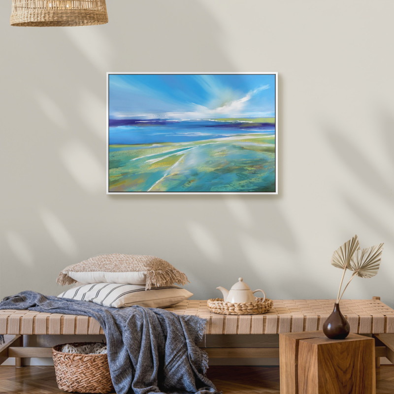 The Bay Abstract Seascape Vibrant Artwork