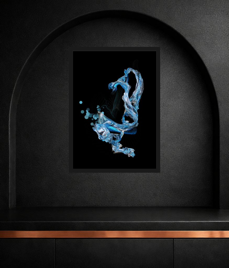Tidal Ascension Luxurious Sculptural Abstract Art