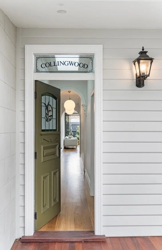 Open front door with a 