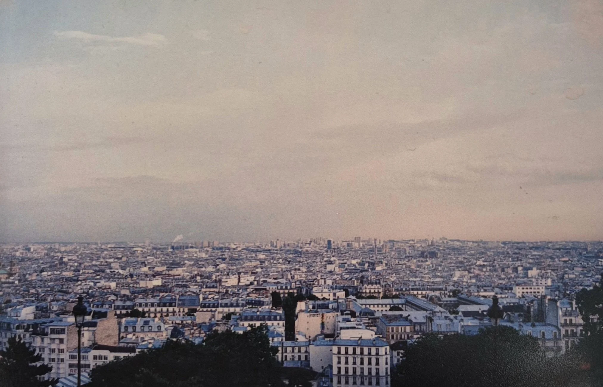 Panoramic view of Paris taken from le sacré coeur.