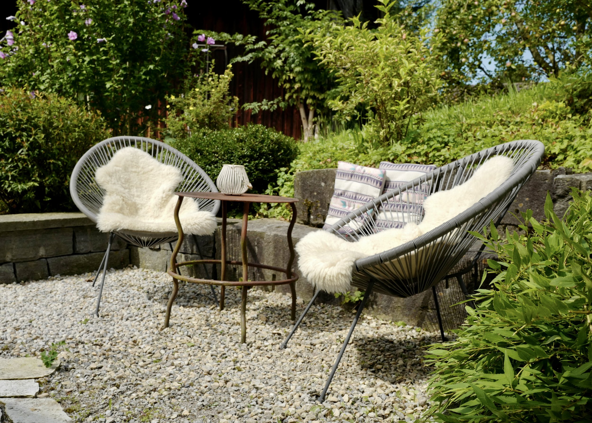 eigener Gartensitzplatz für die Gäste