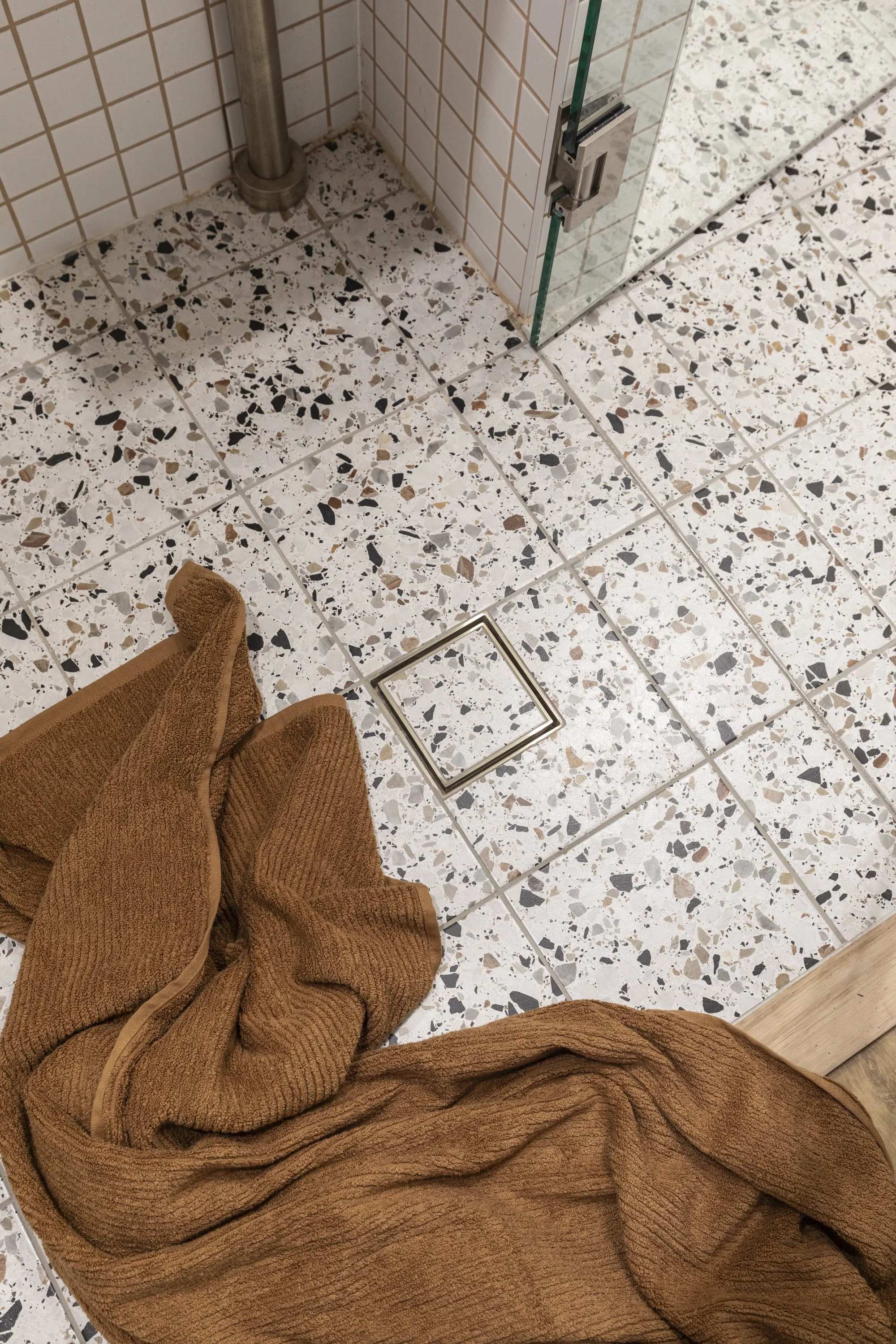 Terrazzo floor tiles