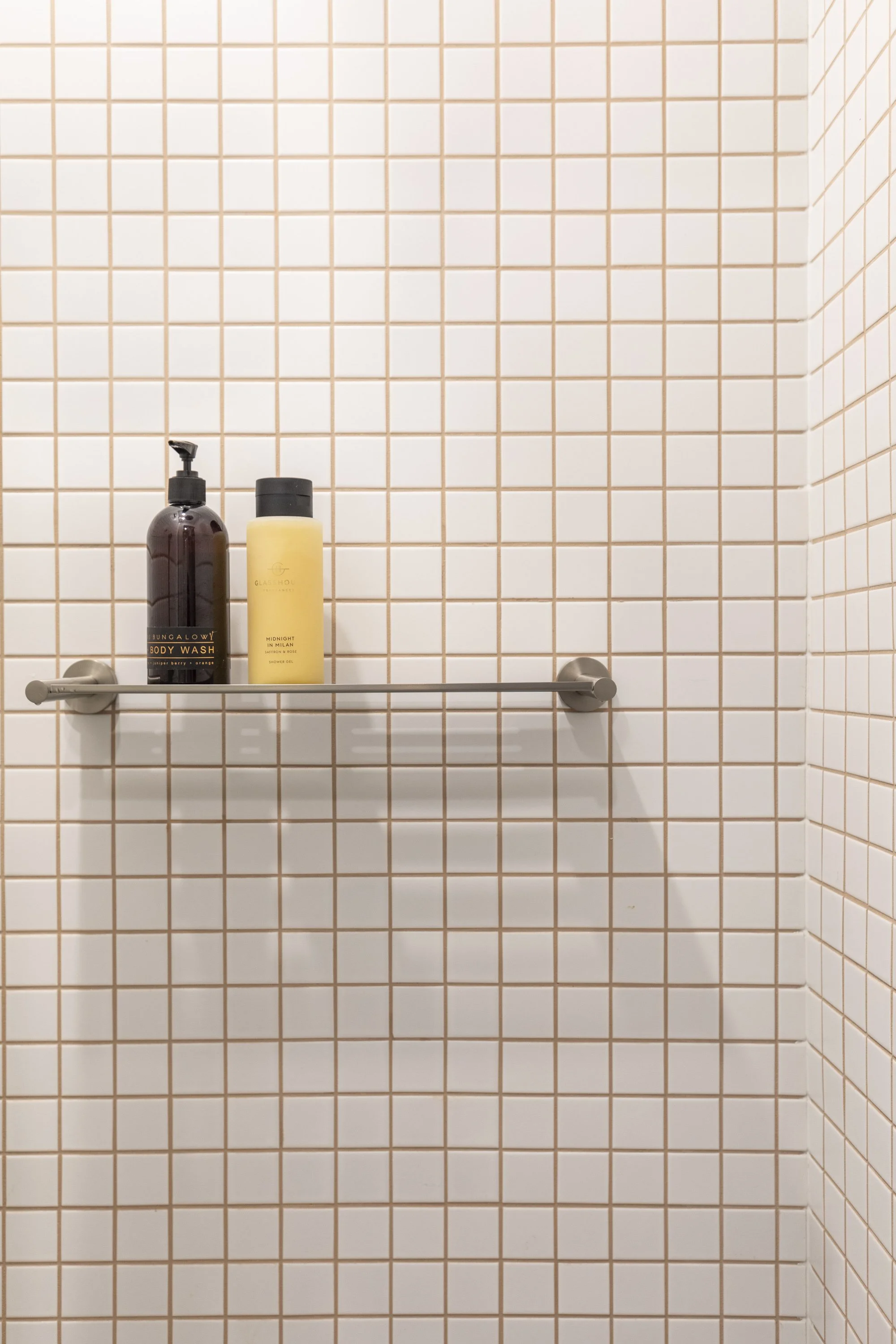 Mosaic tiles with coloured grout