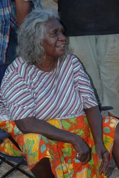 Woman in floral skirt