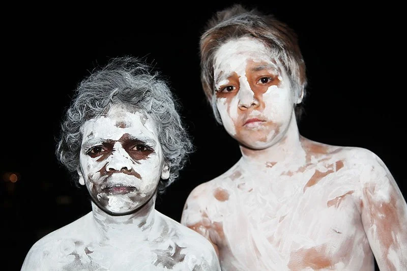 Young fellas painted up