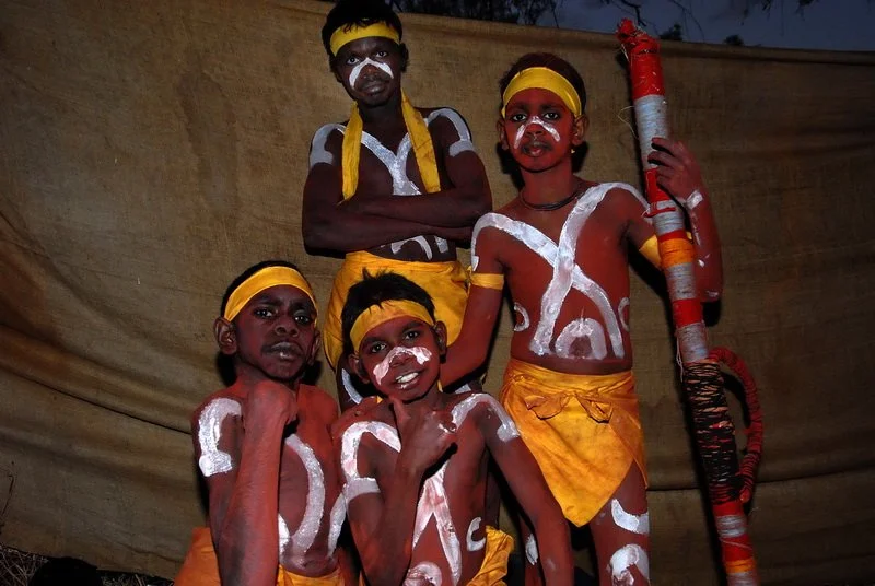Dancers in yellow, painted