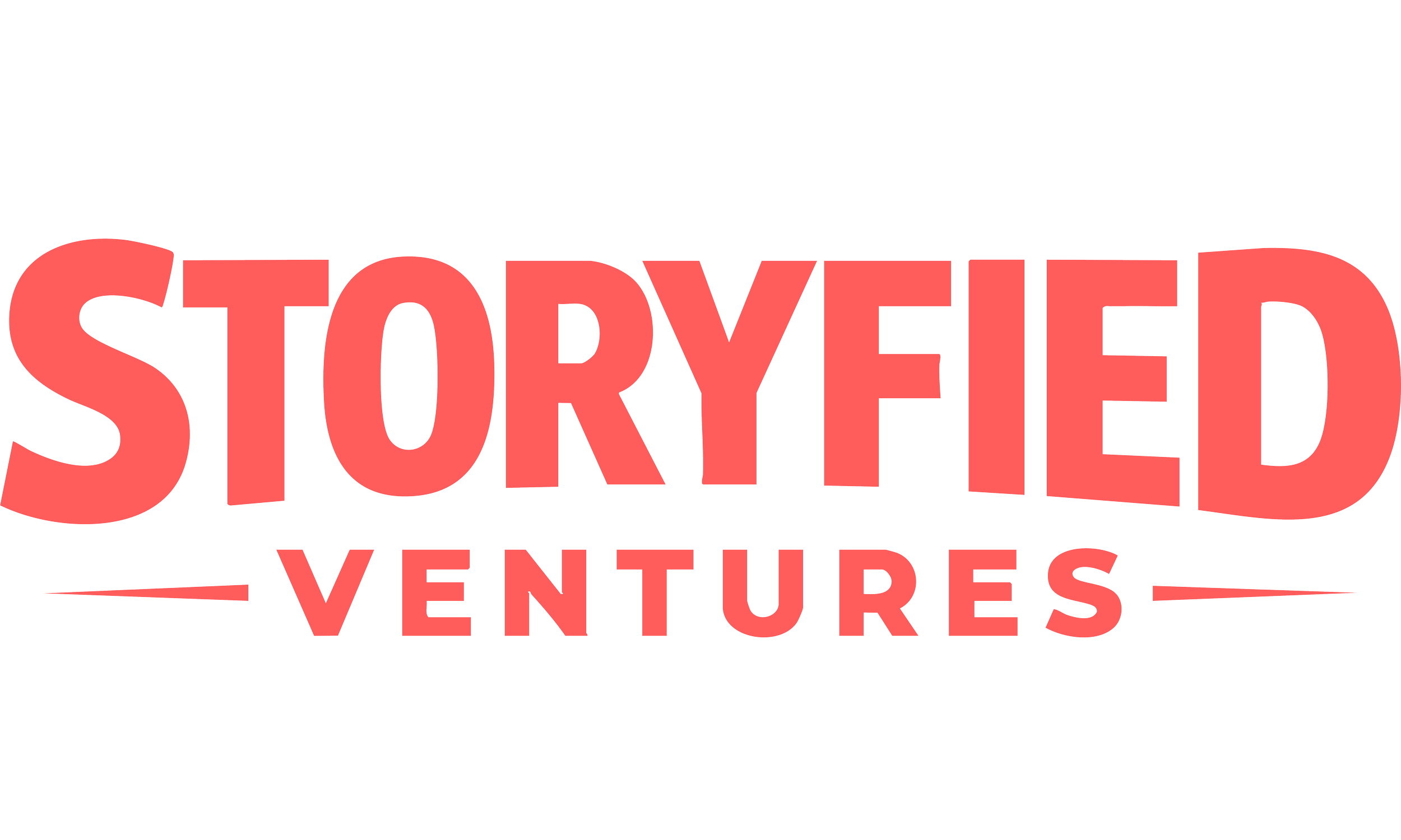Logo of Storyfed Ventures with bold red text and underline accents.