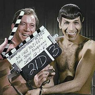 Leonard Nimoy & William Shatner Up To Some Shirtless Shenanigans