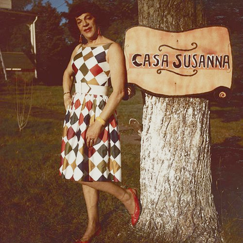 Donald Wollheim Poses at Casa Susanna