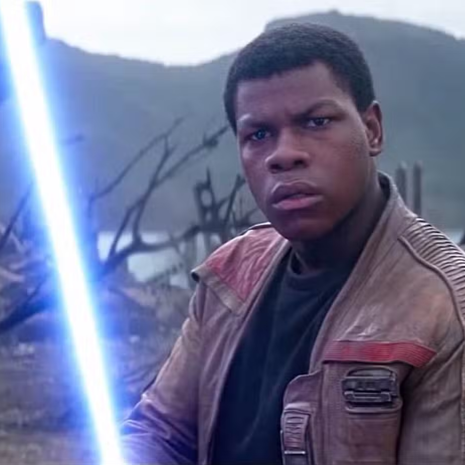 John Boyega as Finn in Star Wars: The Force Awakens (2015)
