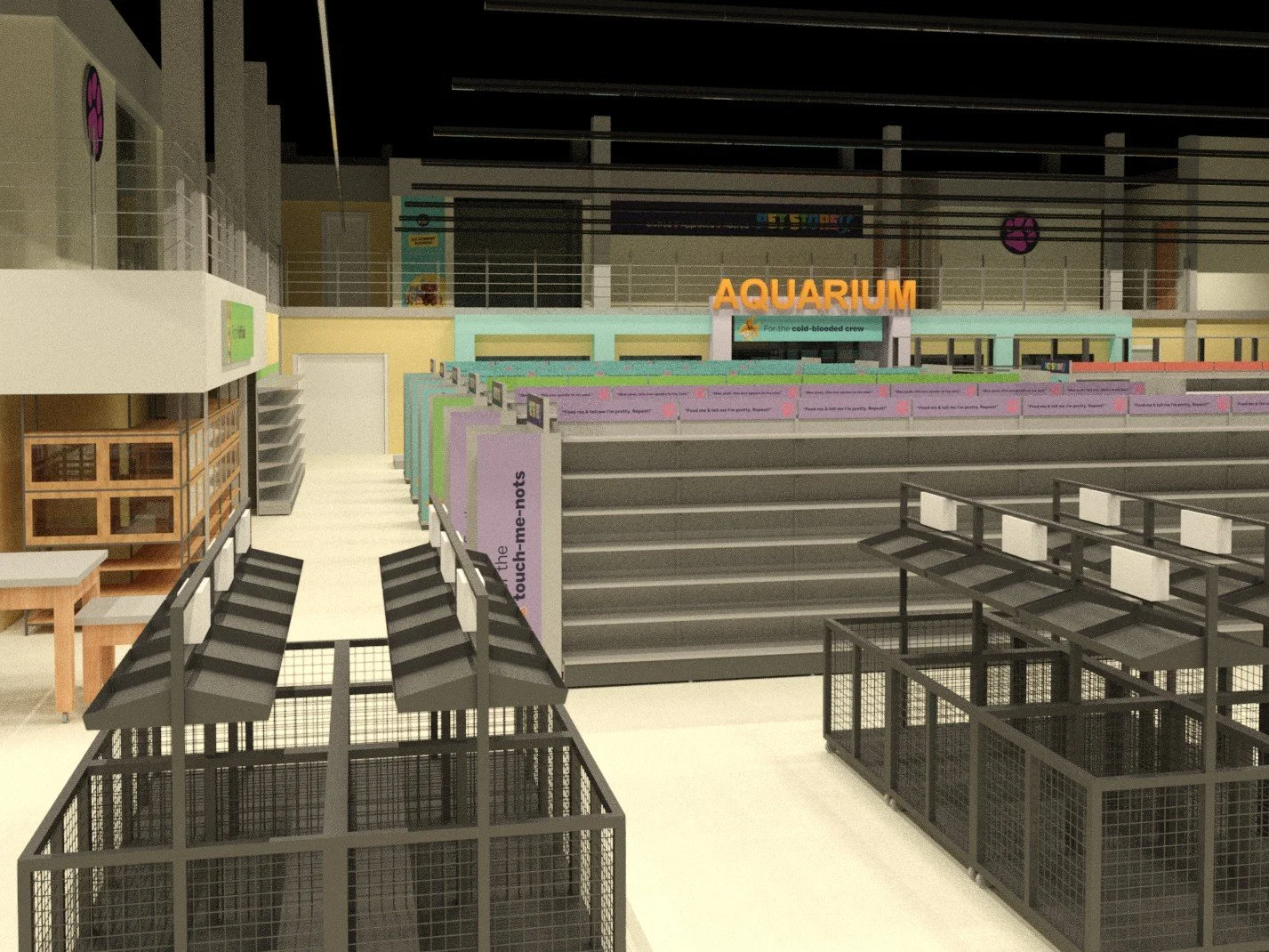 interior pet store 3D presentation