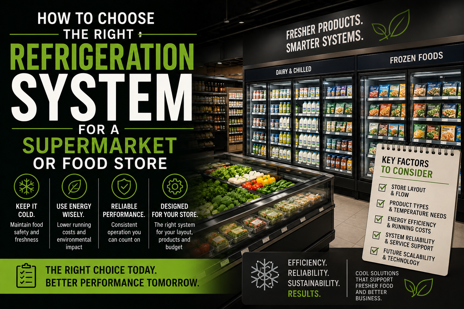 How to Choose the Right Refrigeration System for a Supermarket or Food Store