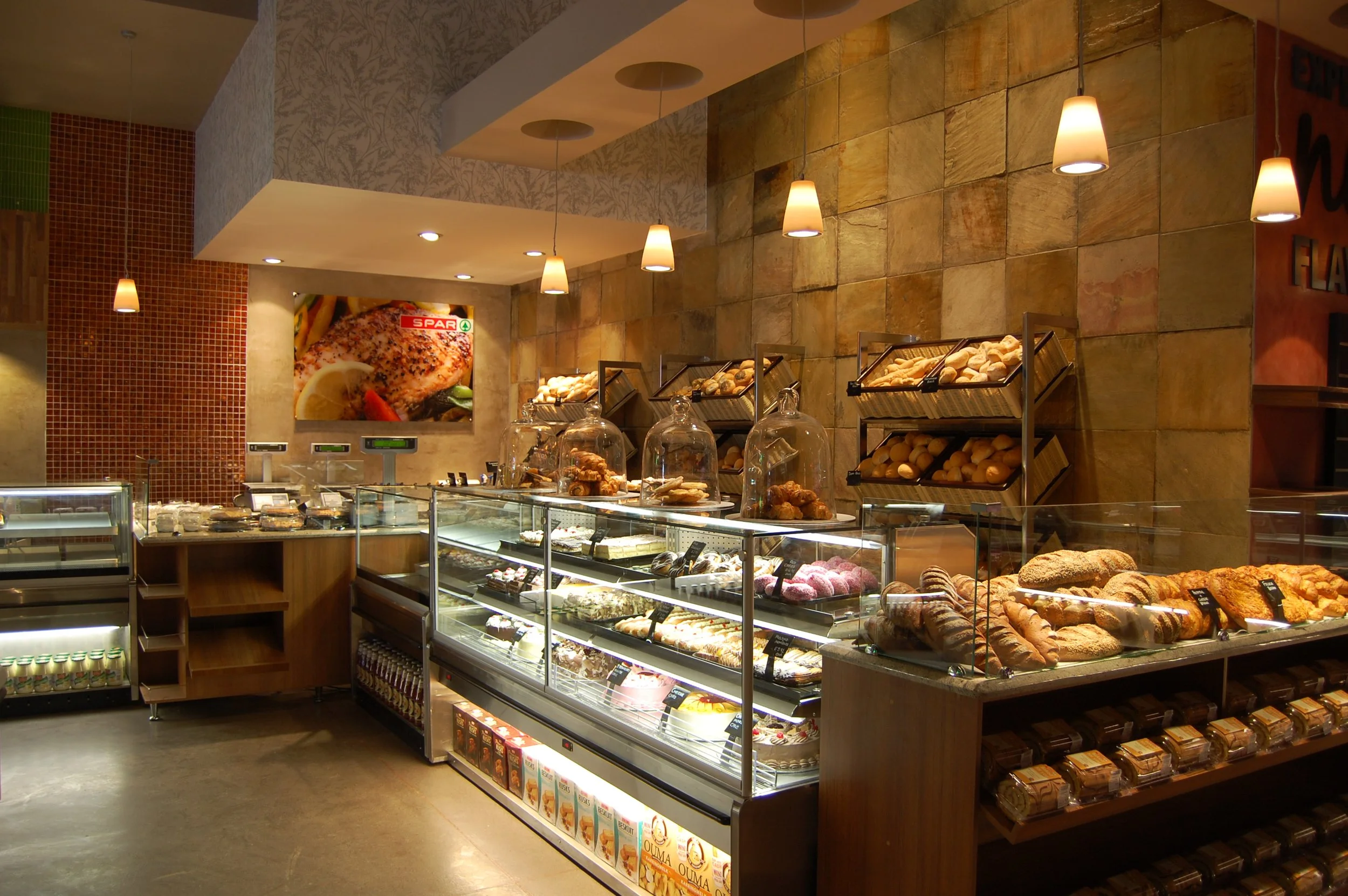 interior supermarket view of bakery department
