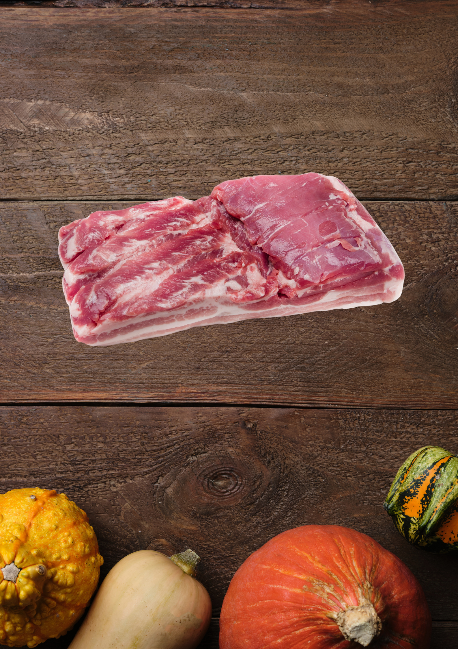 Raw pork belly