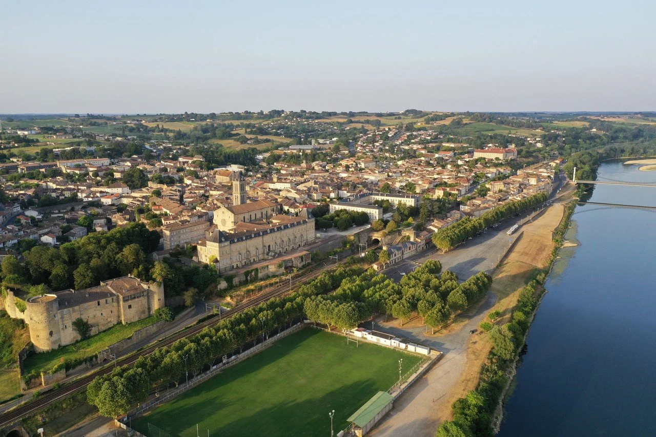 La réole vue du ciel