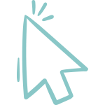 Icône de curseur de souris stylisé en dessin linéaire