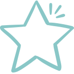 Étoile dessinée à la main avec des éclats de lumière