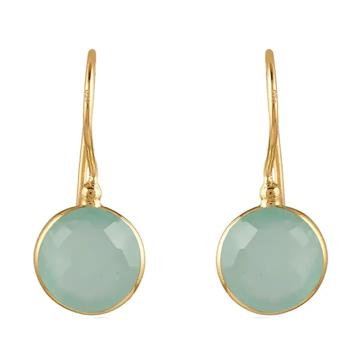 Pomegranate Lollipop Chalcedony Drop Earrings