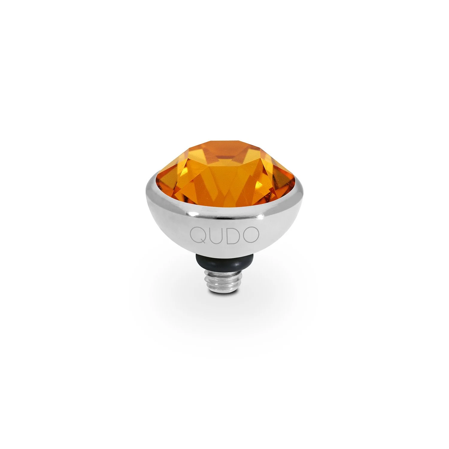 Qudo Ring Top Bottone Dark Orange 10mm
