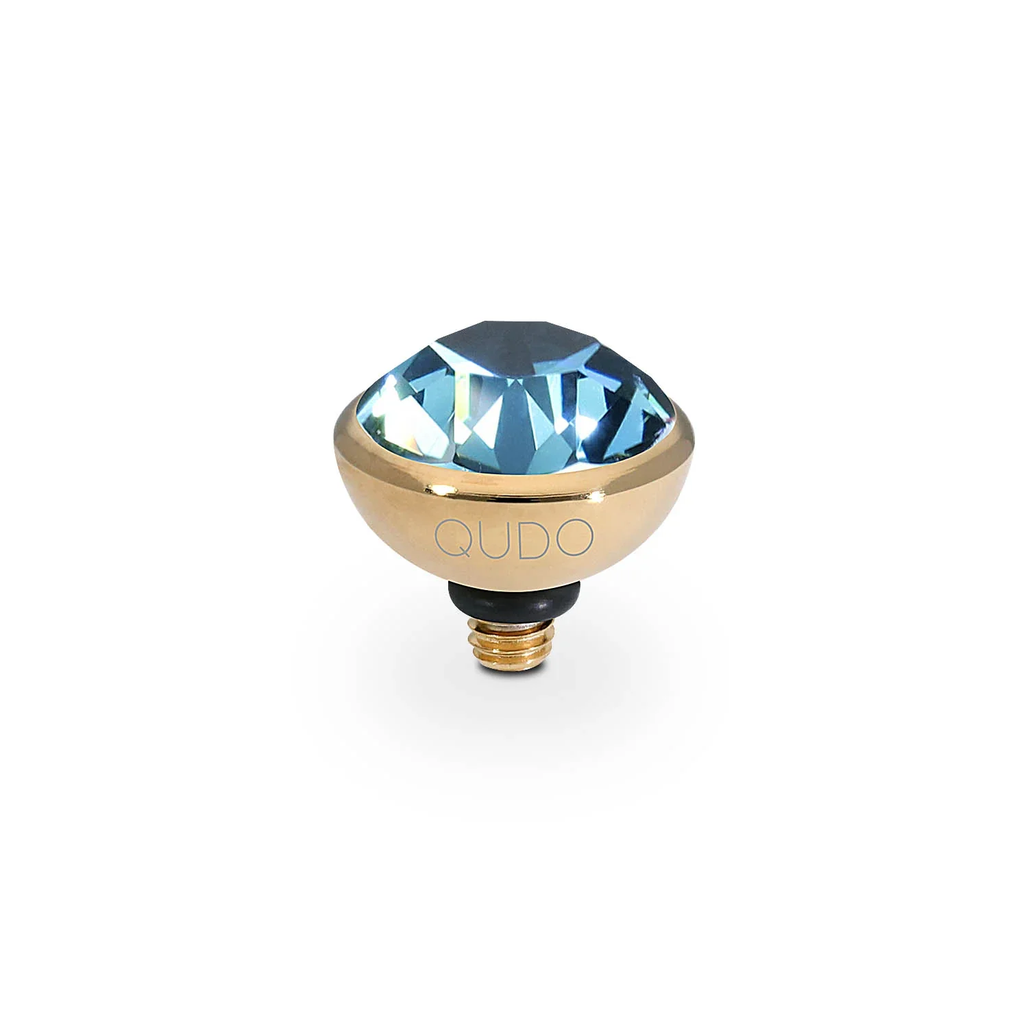 Qudo Ring Top Bottone Montana 10mm Gold