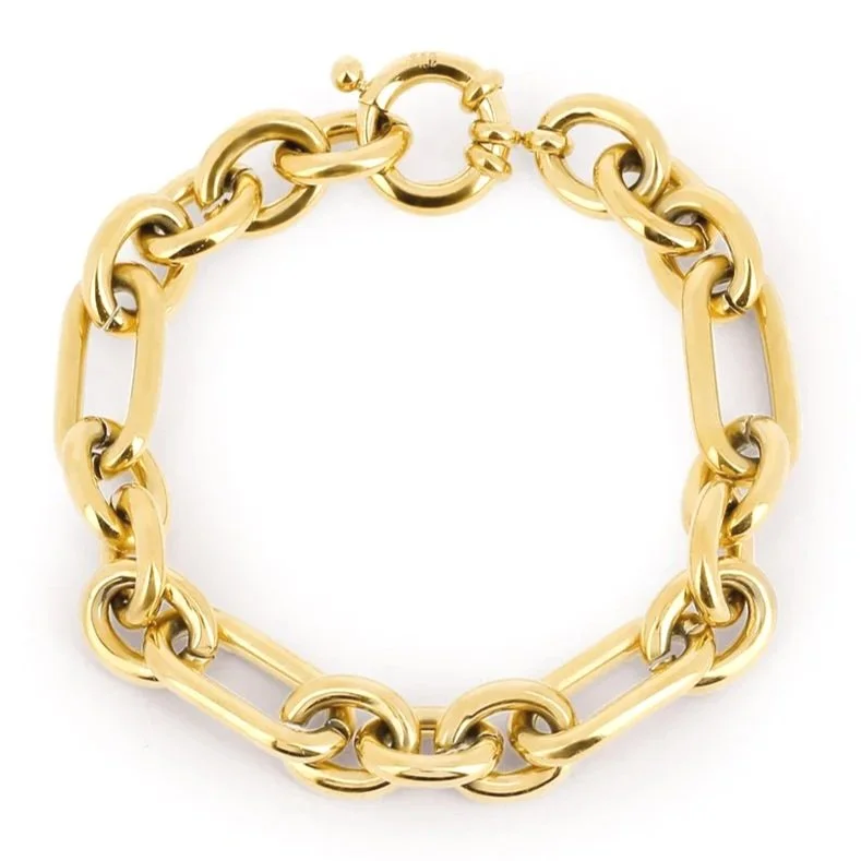 Zag Bijoux Mixed Links Mai Bracelet Gold