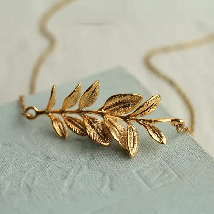 Gold Rosemary Branch Necklace
