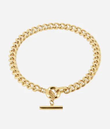 Zag Bijoux Merez Choker T-Bar Necklace Gold
