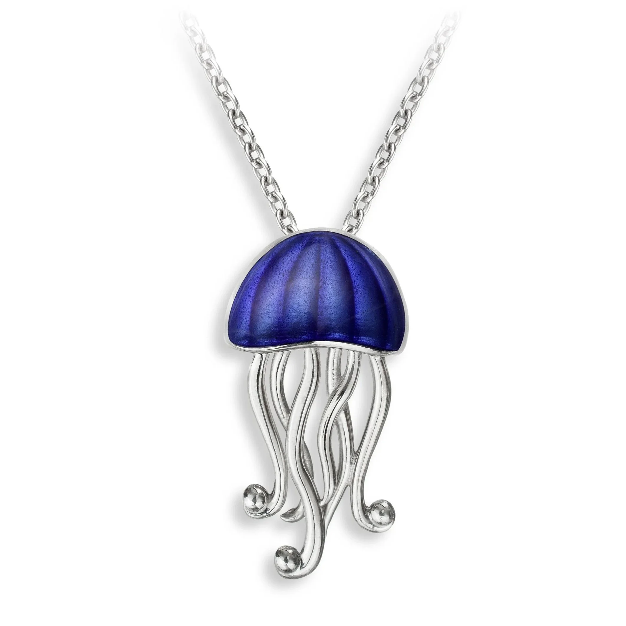 Nicole Barr Jellyfish Necklace Silver