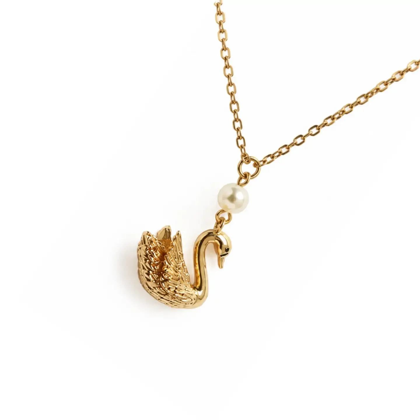 Well Read Company Hans Christian Andersen’s Fairy Tales Bookish Swan Necklace Gold