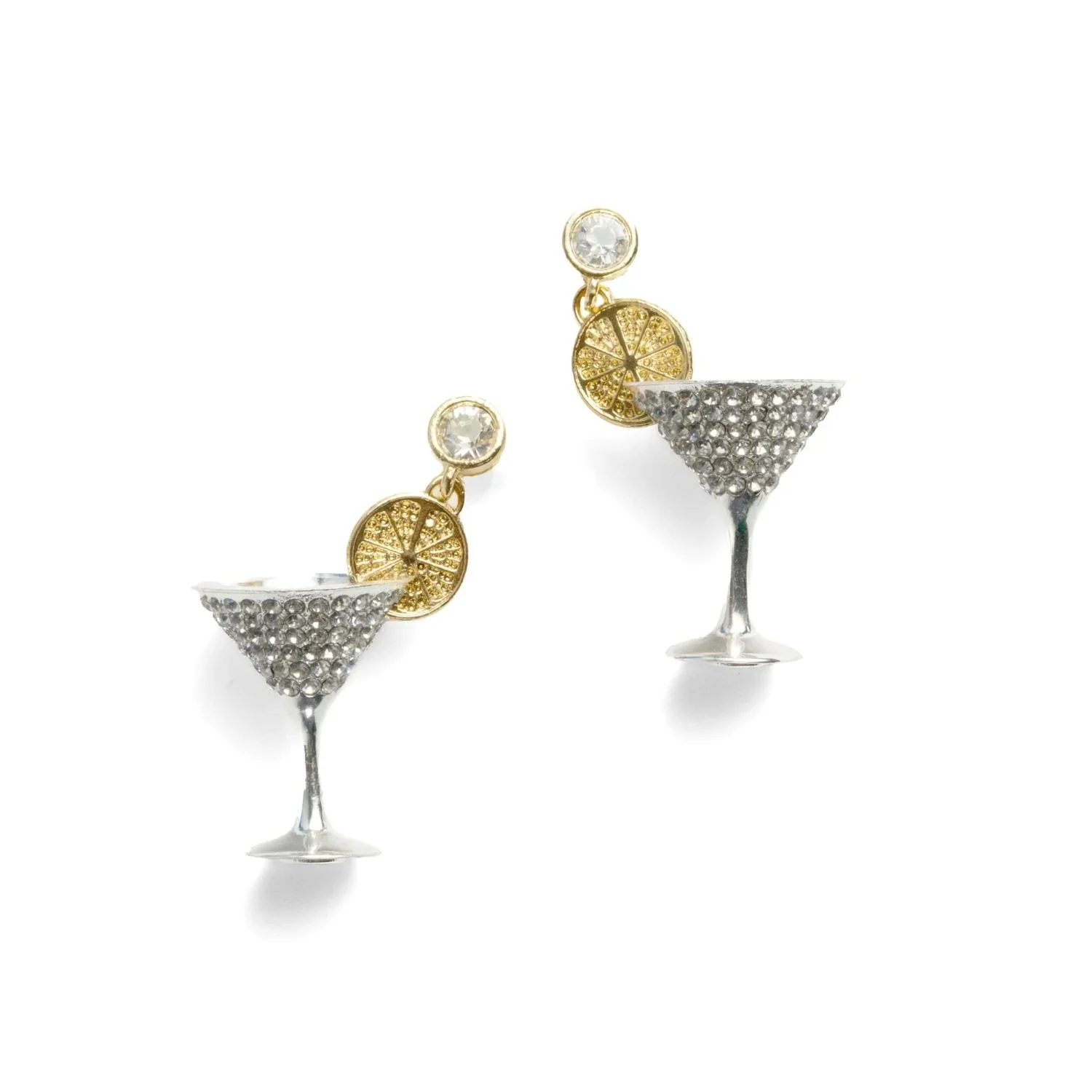 Bill Skinner Cocktail Glass Large Drop Earrings