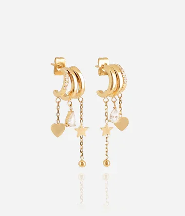 Zag Bijoux Illusion Beatriz Earrings Gold