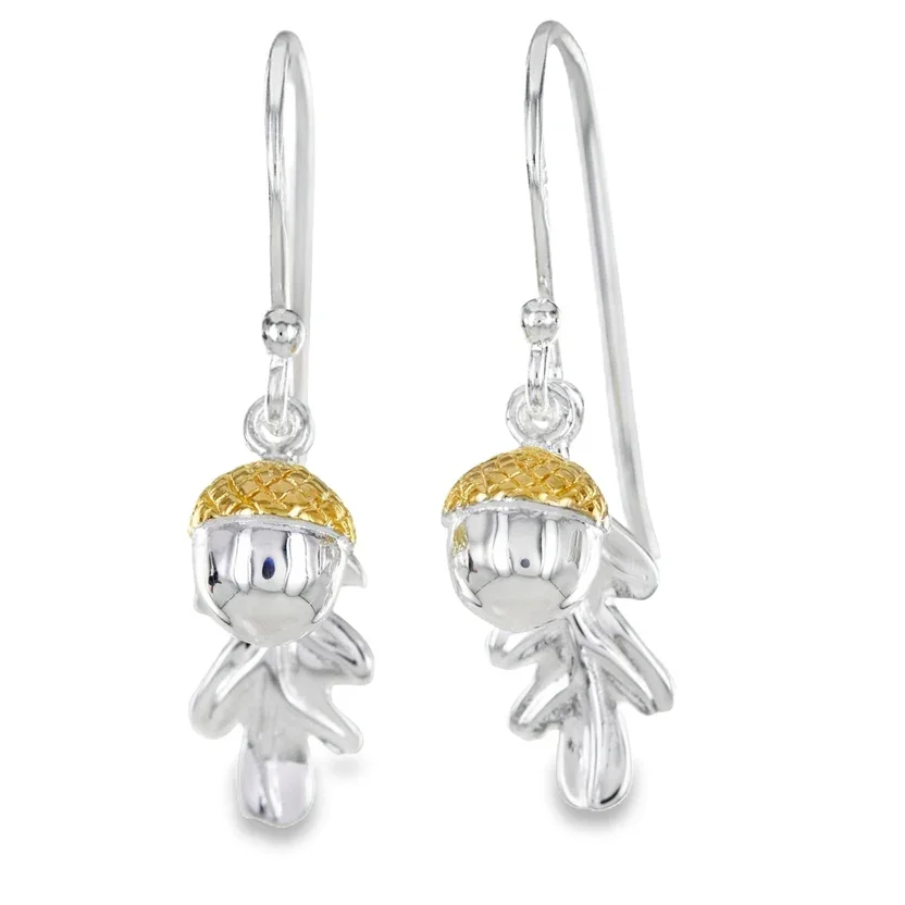 Oak Leaf & Acorn Hook Earrings