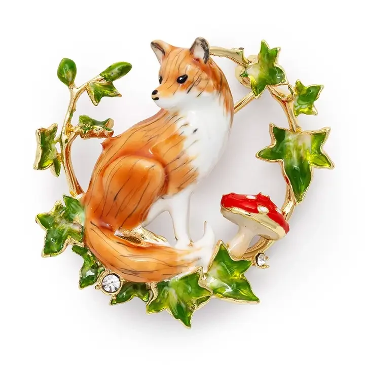 Bill Skinner Fox & Ivy Brooch