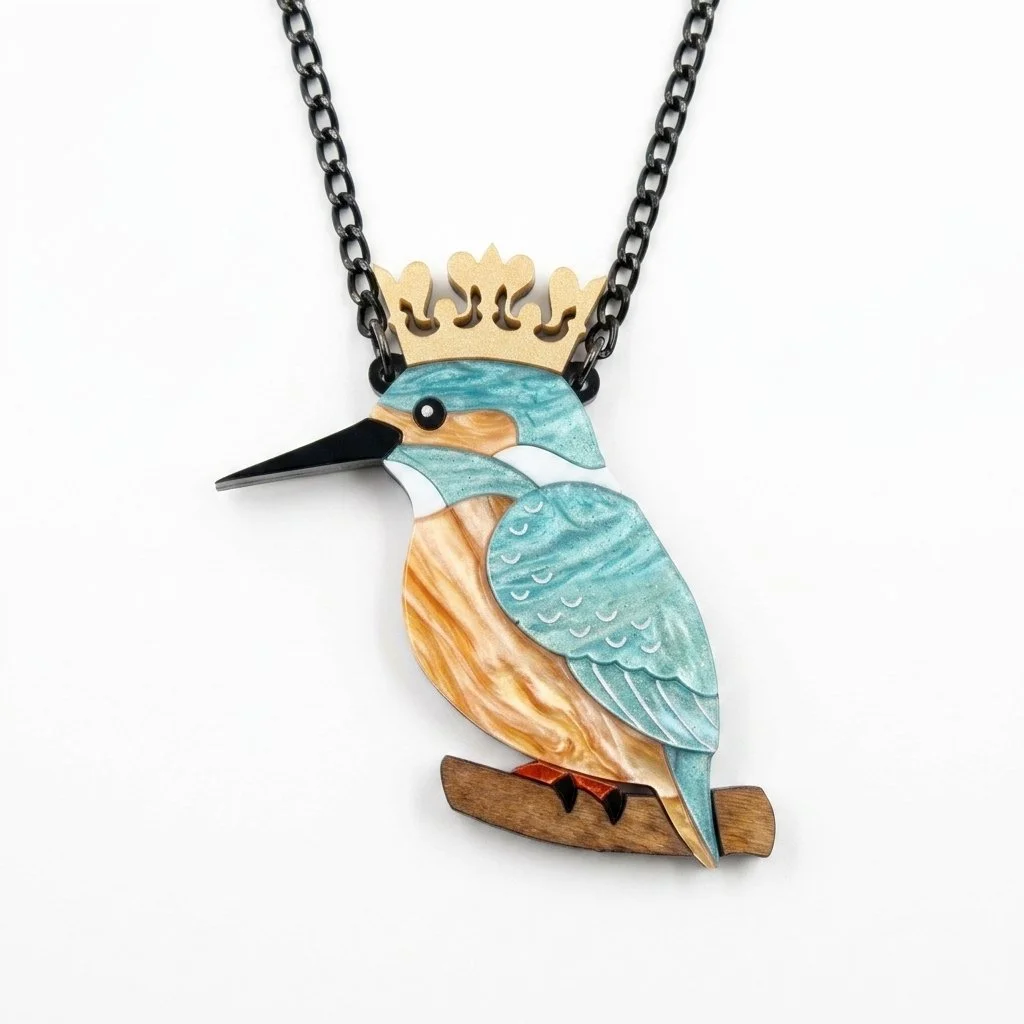 Crowned Kingfisher Necklace